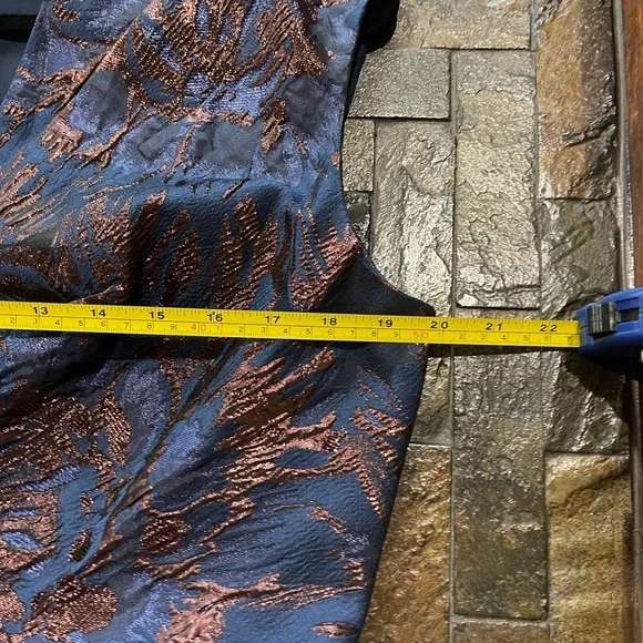 Kay Unger Navy/Bronze Wide-leg Faustine Jumpsuit - Picture 5 of 11